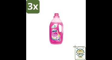 3 x At Home Wasmiddel Color 42 Wasbeurten Kleur 1,5 liter - Grootverpakking - Gekleurd Was - Vlekverwijdering - Wasgel - Frisse Geur - Gekleurde Stoffen