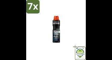 7 x L'Oréal Men Expert Deodorant Spray Carbon Protect 150 ml - Grootverpakking - L'Oréal Deodorant - Deodorant Spray - Anti-transpirant - 48 Uur Bescherming - Anti-geur