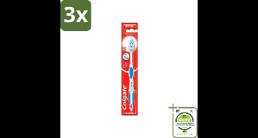 3 x Colgate - Tandenborstel - Classic Deep Clean Medium - 1 Tandenborstel - Grootverpakking - Tandenborstel - Colgate - Diepe Reiniging - Tandenpoets - Mondhygiëne