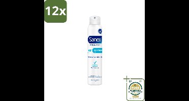 Sanex – Deodorant Spray – Dermo Protector – 200 ml - Voordeelverpakking - 12 stuks - Geurverwijdering - Hypoallergeen