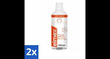 Elmex – Mondspoeling – Anti-Cariës – 400 ml - Voordeelverpakking - 2 stuks