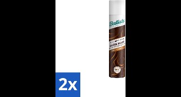 2 x Batiste - Dark & Deep Brown - Droogshampoo - Speciaal Voor Donkerbruin Haar - Verfrist en Geeft Volume - 200ml - Droogshampoo - Donkerbruin Haar - Haarverfrissers - Haarvolume - Haartextuur