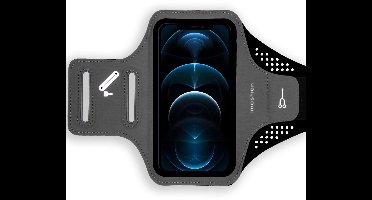 imoshion Hardloop telefoonhouder - Hardloopband - Universele Sportarmband - Ruimte voor pasje en sleutel - Van 5 t/m 6,1 inch - Zwart