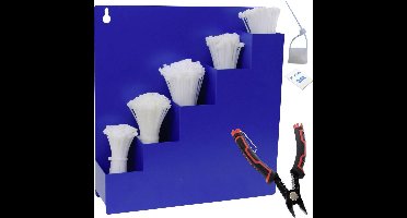 Quadrios 24CA457 24CA457 Assortiment kabelbinders 100 mm, 150 mm, 200 mm, 250 mm, 300 mm 3.6 mm Wit 1022 onderdelen