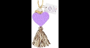 Zeepketting Lavendel hartje - geurketting - cadeautje - geurverspreider - hartjes cadeau