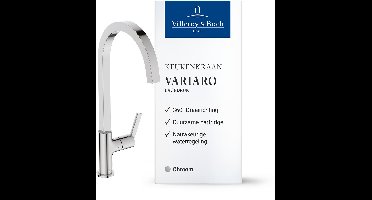 Villeroy & Boch Variaro keukenkraan, lagedruk, waterbesparend – Chroom