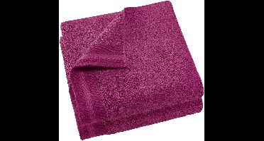 De Witte Lietaer Badlaken Contessa, Aubergine - 70 x 140 cm - 2 stuks - Katoen