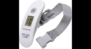 Adler AD 8189 - Bagageweger - LCD reisbagage weegschaal tot 40kg - tarra- en stabilisatiefunctie - Wit en grijs