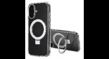 Accezz Hoesje - Geschikt voor Apple iPhone 16 - Ring Stand Backcover geschikt voor MagSafe - Transparant