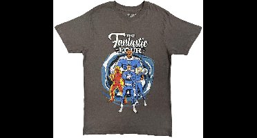 Marvel Fantastic Four - Portrait Heren Tshirt - S - Grijs
