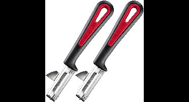 Westmark 2 universele schiller/slinger-schilder met een koekjesvorm, Gallant, met vastgeschroefd roestvrijstalen lemmet, zwart/rood, 290922E3