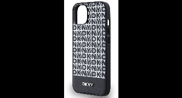 DKNY Repeat Bottom Stripe Back Case (MagSafe Compatible) - Geschikt voor Apple iPhone 13 (6.1") - Zwart