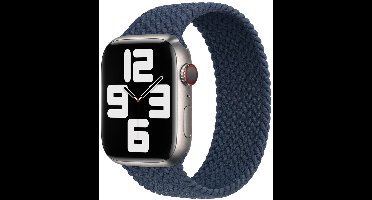 Apple Gevlochten solobandje voor de Apple Watch | 38/40/41/42 mm - Maat 9 - Abyss Blue