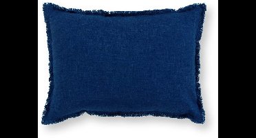 vtwonen Sierkussen - Kussen voor de Woonkamer - Donkerblauw - 50x70cm