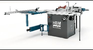 Paneelzaag, cirkelzaagtafel met roltafel deluxe 3000 Watt 400 Volt