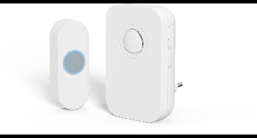 Q-Link draadloze deurbel - met ontvanger in stopcontact - 150 m bereik - 36 melodieën - wit