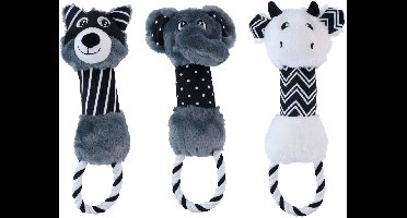 Pet Toys - Hondenspeelgoed met piep - Honden - Speelgoed met Touw - Set van 3