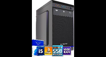 Intel Compleet PC | Intel Core i5 | 16 GB DDR4 | 500 GB SSD | Windows 11 Pro + WiFi & Bluetooth