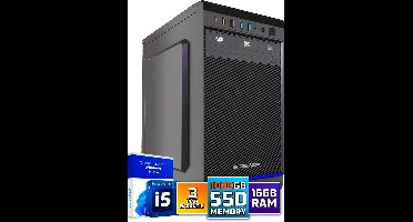 Intel Computer | Intel Core i5 | 16 GB DDR4 | 1 TB SSD | Office Desktop PC | Windows 11 Pro | met 3 jaar online helpdesk + WiFi & Bluetooth