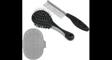 Pet Treatment - Honden Vachtverzorgingsset - Honden - Dierhaarverwijderende borstel en kam - Inclusief badborstel