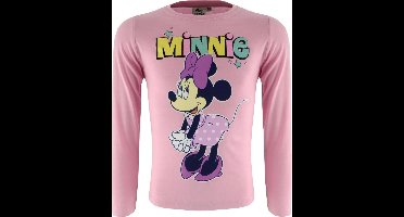 Disney Minnie Mouse - Shirt - Roze - Longsleeve - maat 116