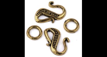 Sluiting haak goudkleur 2 sets/ box goud