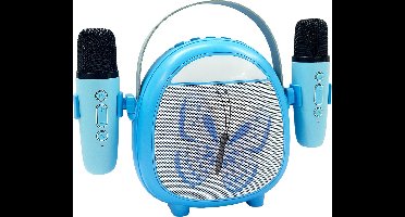 Karaoke Set vlinders - karaoke microfoon kinderen Blauw - karaoke kinderen - Bluetooth Speaker - Karaokeset voor Volwassenen en Kinderen
