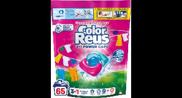 Color Reus 3+1 Power Caps - Wascapsules - Gekleurde Was - 65 Wasbeurten - Grootverpakking