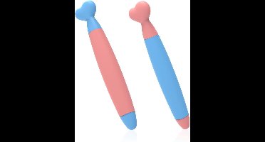 EGoods - Set van 2 touchscreen-pennen voor kinderen - Roze en blauw - Universele styluspen voor tablets en leermachines