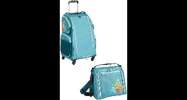 HABA Kinderkoffer Schranktrolley 4 Rollen und Trolleytasche