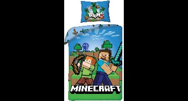 Minecraft Dekbedovertrek Pixel - 140 x 200 cm + 50 x 70 cm - Katoen