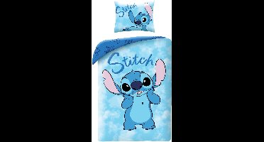 Stitch Dekbedovertrek Blauw smile 140 x 200 cm - 70 x 90 cm - katoen