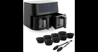 GreenPan Bistro Dual Zone airfryer 2x 4L + 9-delige bakset