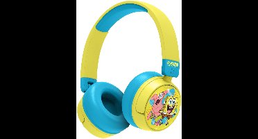 Sponge Bob - draadloze kinderkoptelefoon - volumebegrenzing - microfoon - inklapbaar - lange batterijduur