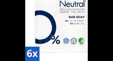 6 x Neutral - Zeep - Bar Soap - Gevoelige huid - 2 Bars - Neutral Zeep - Parfumvrije Zeep - Gevoelige Huid - Bar Soap - Natuurlijke Zeep