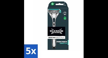 5 x Wilkinson - Navulmesjes - Quattro Scheermes Essential 4 - Efficiënt - 4 mesjes - Scheermes - Scheermes Mesjes - Titanium Mesjes - Navulmesjes - Scheerapparaat