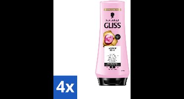 Gliss - Hair Repair - Conditioner met Liquid Silk voor Zijdezacht Haar - 200 ml - Voordeelverpakking - 4 stuks