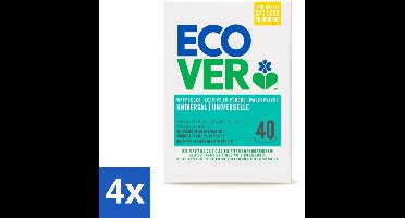Ecover - Waspoeder Universal - Voor witte & bonte was - 3 kg - 40 wasbeurten - Voordeelverpakking - 4 stuks