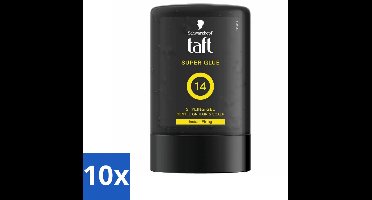 10 x Taft - Super Glue 14 - Styling Gel - Ultieme stevigheid - 300 ml - Super Glue Gel - Haartypen - Stevigheid - Fixatie - Styling Gel