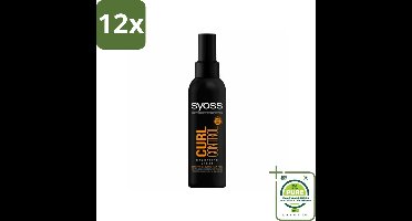 Syoss - Curl Control - Haarspray - Voor Gedefinieerde Krullen - 150 ml - Voordeelverpakking - 12 stuks - Haarspray krullen - Krullen definieren