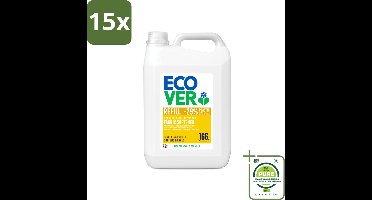 15 x Ecover - Wasverzachter - Gardenia & Vanille - 5 liter - 166 wasbeurten - Grootverpakking - Wasverzachter - Ecover - Gardenia - Vanille - Biologisch Afbreekbaar