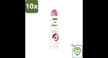 10 x Dove Deodorant Spray - Granaatappel & Citroenverbena - 150 ml - Grootverpakking - Dove Deodorant - Anti-transpirant - Deodorant Spray - Granaatappel - Citroenverbena
