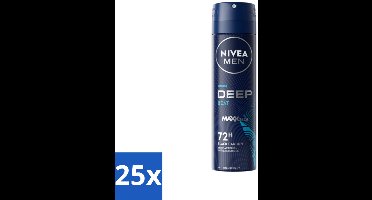 NIVEA MEN - Deospray - Deep Beat - 150 ml - Bulkverpakking - 25 stuks