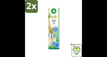 Air Wick - Geurstokjes - Frisse Ochtenddauw - Essentiële Oliën - 40 ml - Voordeelverpakking - 2 stuks - Geurstokjes - Air Wick