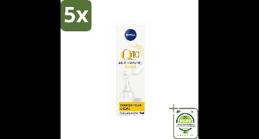 5 x NIVEA - Oogcrème - Q10 POWER - Tegen donkere kringen & rimpels - Voor alle huidtypen - Met Q10 & Creatine - 15 ml - Grootverpakking - NIVEA Oogcrème - Oogcontourcrème - Donkere Kringen - Wallen - Rimpels
