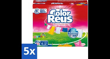 Color Reus - Waspoeder - Gekleurde Was - 23 Wasbeurten - Bulkverpakking - 5 stuks