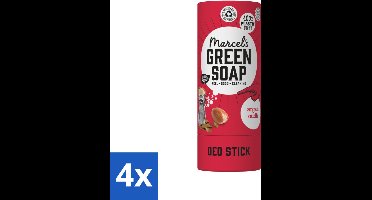 Marcel's Green Soap - Deodorant Stick - Argan & Oudh - Langdurige frisheid - 40 gr - Voordeelverpakking - 4 stuks