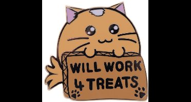 FaNaTtik Fuzzballs Pin Badge Whisky Will Work 4 Treats Limited Edition Pins & Brooches