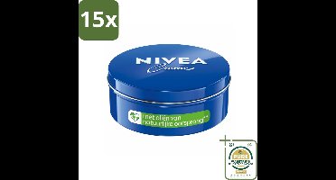 15 x NIVEA - Crèmeblik - Klassieke Crème - Natuurlijke oliën - 400 ml - Grootverpakking - NIVEA Crème - Crème Blik - Hydraatcrème - Huidverzorging - Natuurlijke Oliën