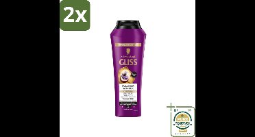 Gliss Shampoo Full Hair Wonder - 250 ml - Voordeelverpakking - 2 stuks - Biotine shampoo - Peptiden voor haar